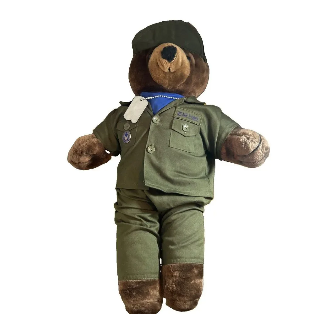 Vintage 1980’s Bear Forces of America USAF Air Force Teddy Bear Plush 20” Korea